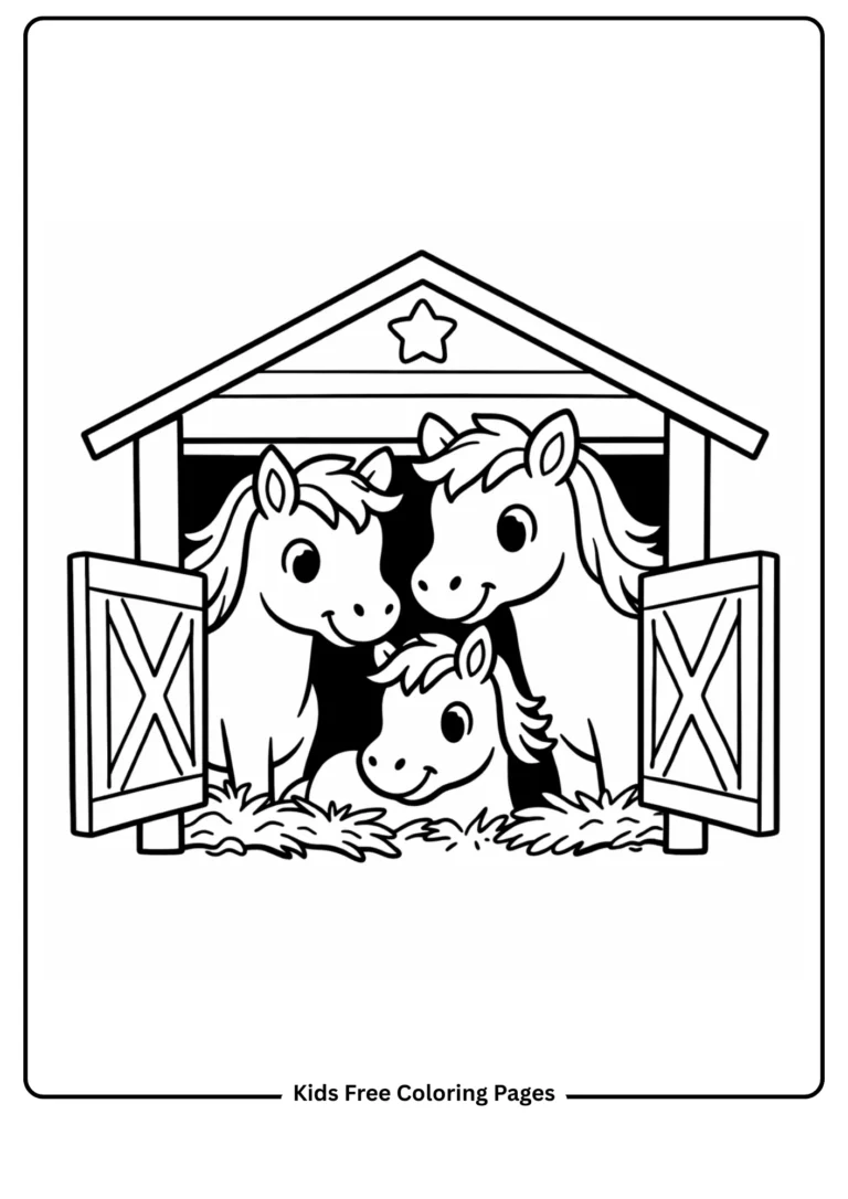 25 Fun Horse Coloring Pages for Kids Ages 3-6: Free Printable Educational Coloring Sheets