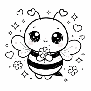 Bee coloring pages